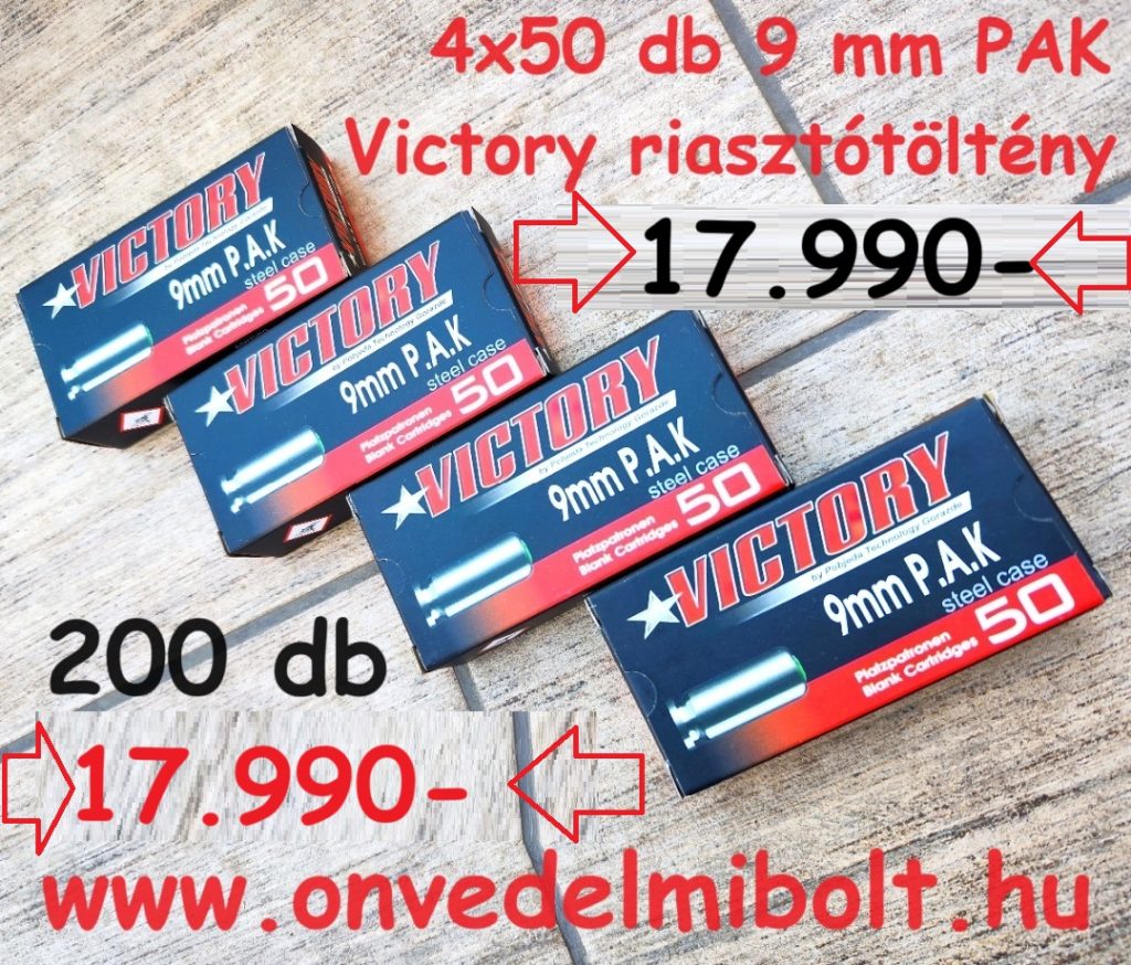 MaxxTech / Victory 9mm PAK Akció Gáz-Riasztó töltények